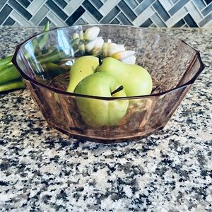 Large Vintage Pink Depression Glass Bowl